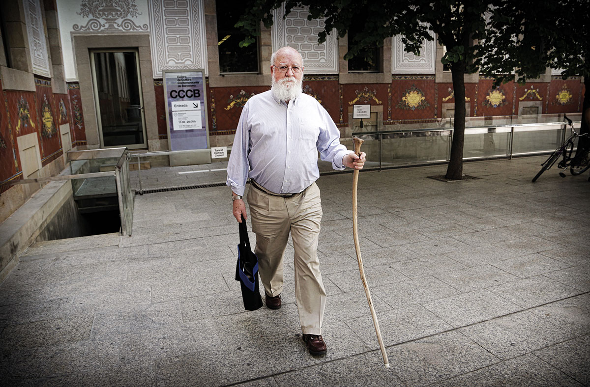 Daniel C. Dennet durante su visita a Catalunya