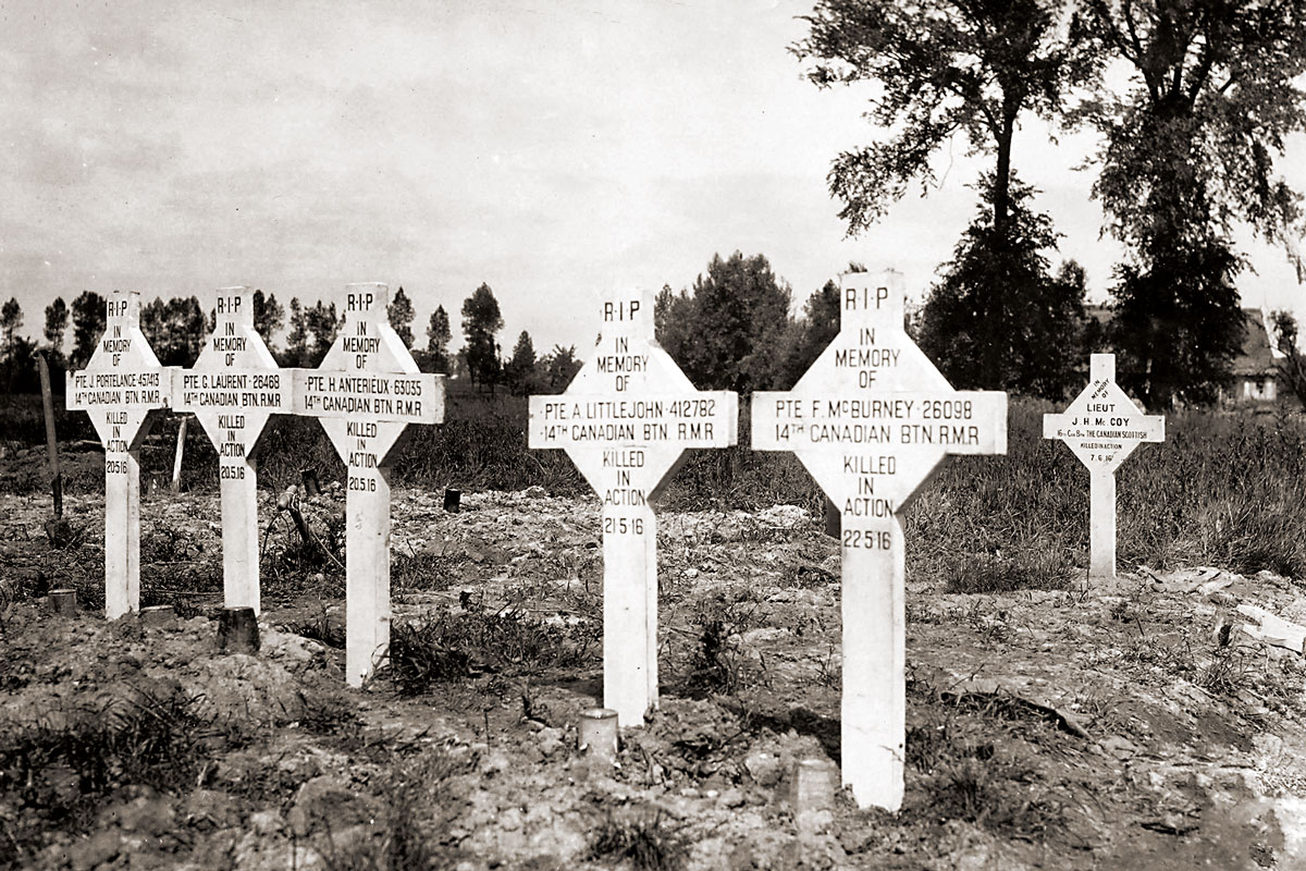 soldados fallecidos durante la Guerra Mundial