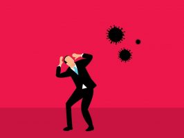 illustración amenaza coronavirus pandemia global