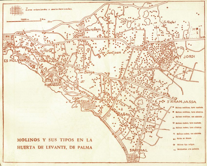 Cartografía de los molinos en Palma